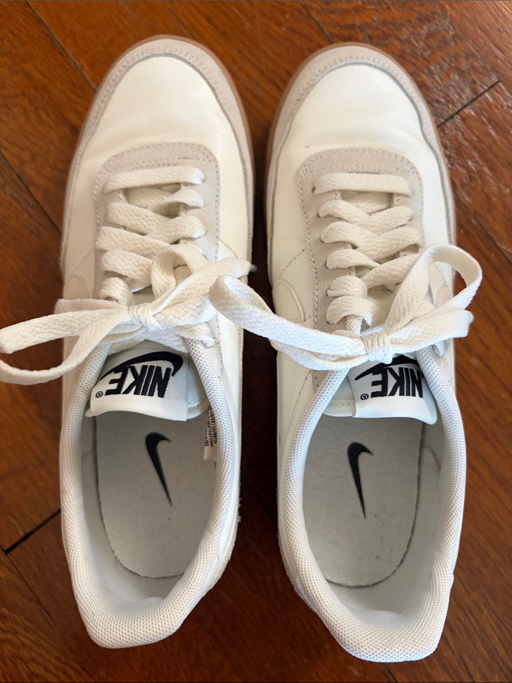 Nike Women’s White and Light Tan Sneakers